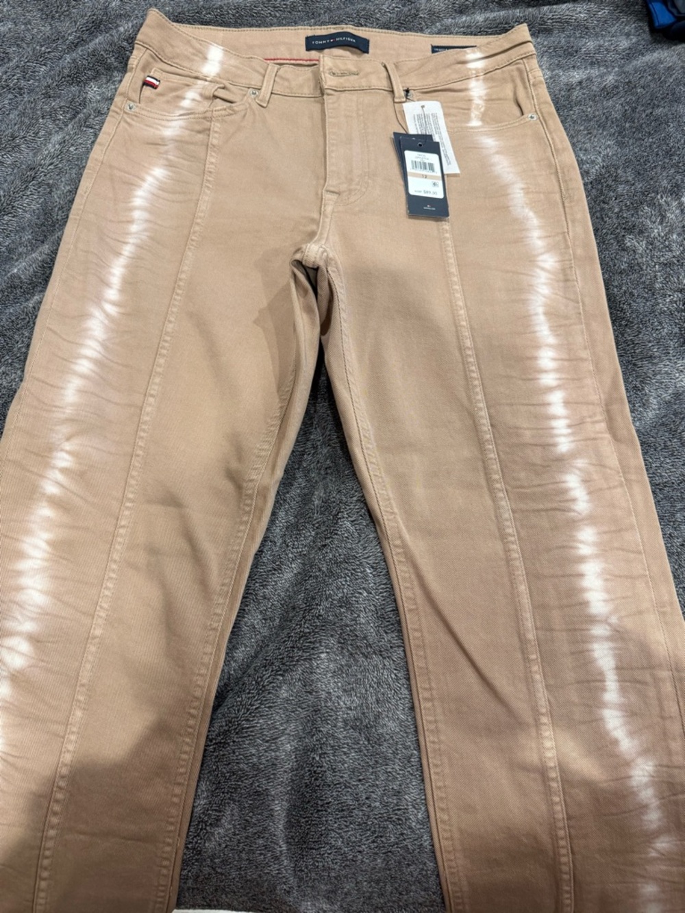 Tommy Hilfiger Tiberica Straight Ankle Women’s Beige Jeans Size 12